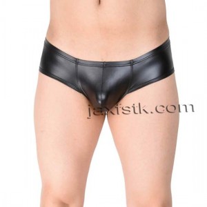 Men Pants Mini Boxers Underwear Men's Super Soft & Smooth Boxers looks like leather Bikini