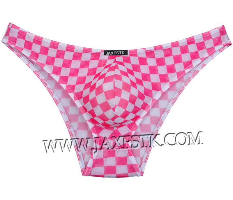 Colorful Checkered Men’s Soft Pouch Bikini Briefs Underwear Mini Briefs Pants MU215