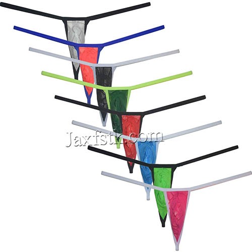 Mens See-throuhg Mini Bikini Thong Underwear Sissy Slim Pouch Hipster G-string Size M L XL 8 Colors For Choose MU2259