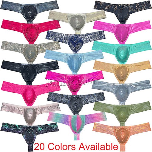 Men's Soft Wet Look Mini Bikini Boxer Briefs Underwear Pouch Enhancing Underpants Hipster Size M L XL MU290B 20 Colors for Choose