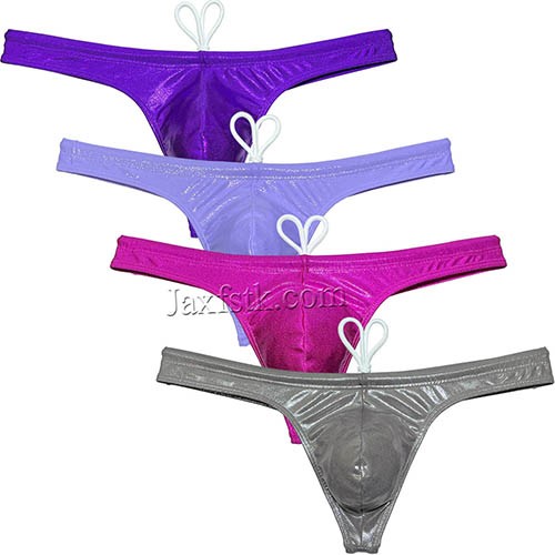 Men's Wet Look Low-rice Swim Thong Gloss Beach Swimsuit Bikini Bathing Shiny Swimwear MU292C