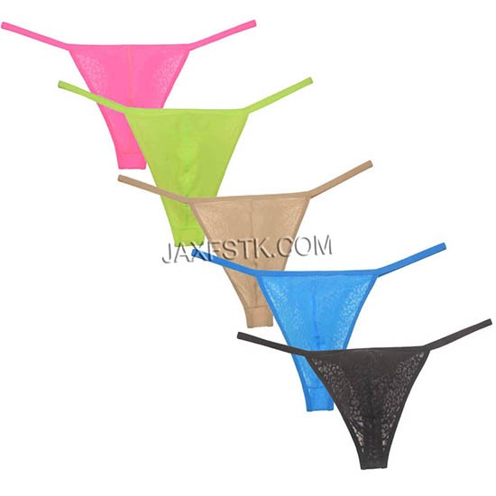 Breathable Jockstrap Men Jacquard Underwear Guy G-string Shorts  Pants Lace Thong  MU761