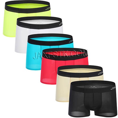 Stretchable Seamless Shorts Men’s Ultra-Thin Boxer Brief Ice Silk Underwear Trunks BJ803