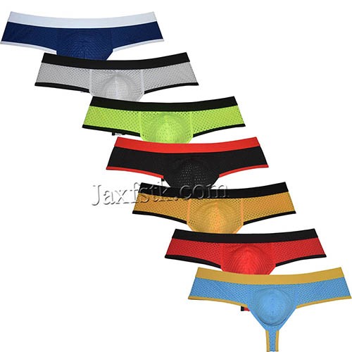 Mens Ultra Cheeky Boxers Thong Underwear Breathable Brazilain Bikini Thong Pants 1/3 Rear Coverage MU141