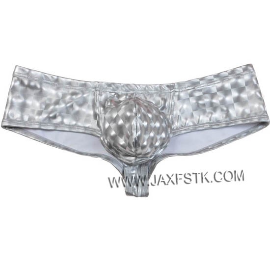 Shiny Leather Mini Cut Boxers Sexy Men Liquid Pro Stretch Trunk Underwear 