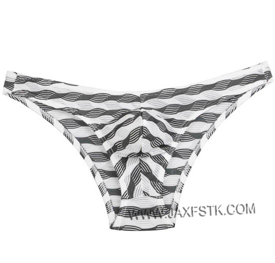 Men Stripe Mesh Mini Briefs Gay Underwear Pouch Bikinis Male Briefs Calzoncillos men gay underwear mens bikini sexy underwear