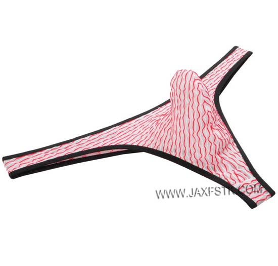 Men Jacquard Mesh T-Back Sexy G-String Bulge Pouch Bikini Thong jockstrap gay men thong jockstrap g string jock strap underwear
