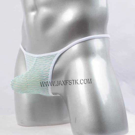 Mens Jacquard Mesh T-Back Underwear Sexy String Crotch & Bulge Pouch Micro Thong 