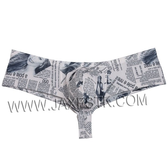 Sexy Men Pants Bikini Mini Boxers Men's Super Soft & Smooth The Newspaper Printed Underwear