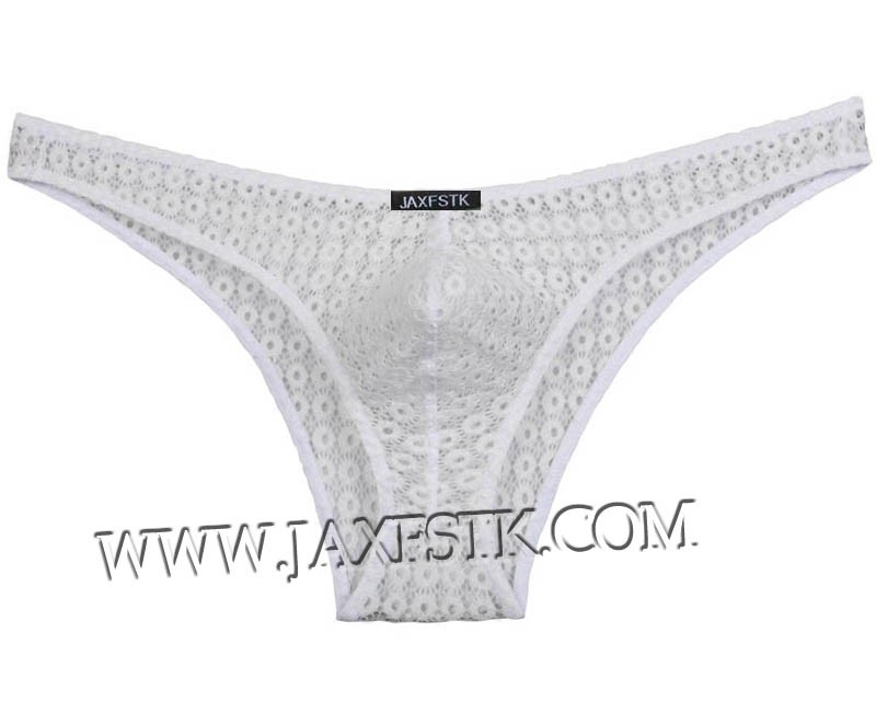 Sexy Men's Bulge Pouch Mini Briefs Lace Thong Underwear See-through Lace Briefs MU234X