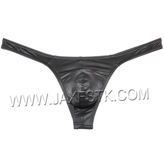 Leather Men's Thongs G-Strings Fashion Style Sexy Male Thong Underwear Men g string Bikini New Brand Protruding Pouch T-Back