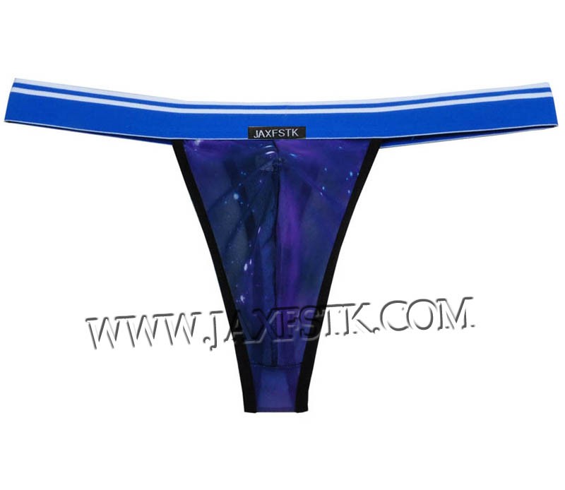 Starry Sky Men Wide Pouch T-Back Underwear Belt Mini String Bikini Tanga XMU227