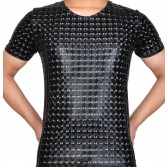 Taglie forti Uomo T-shirt 3D T-shirt 3D Plaid PU nderwear Sport Short Muscle Shirt MUS404