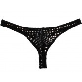 Plus Size Uomo Hollow Bikini Perizoma intimo Fishnet Pouch T-Back Pants Holes Mini Slip G-String MU855