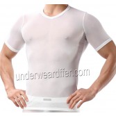 T-shirt da uomo T-shirt da allenamento da palestra Magliette da uomo Mesh See Through Underwear MU927