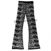 Pantaloni lunghi da donna sexy Super abito trasparente Leggings sottili Lingerie Flare Leg