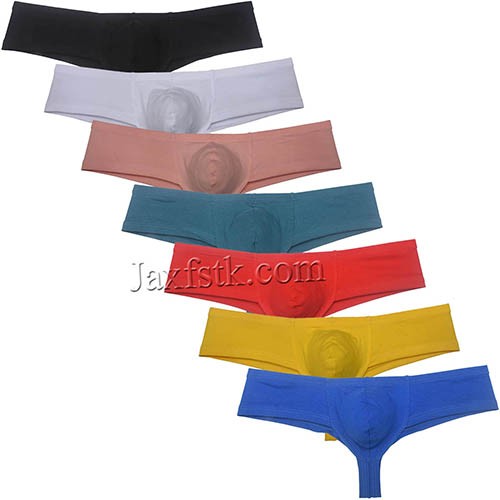Men's Cheeky Boxer Briefs Cotton Skimpy Underwar Bulge Pouch Hipster Bikini Trunks Size S M L XL MU165