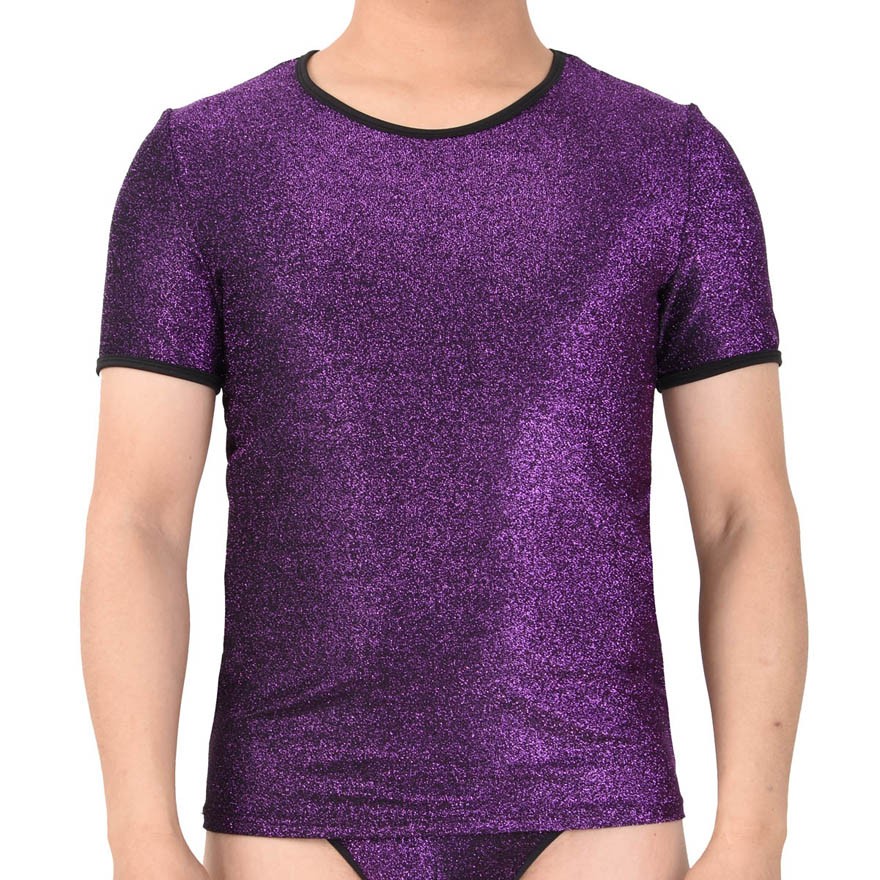 Shiny Men's Stretchy & Soft T-Shirts Cool Male Tee Undershort Short ...