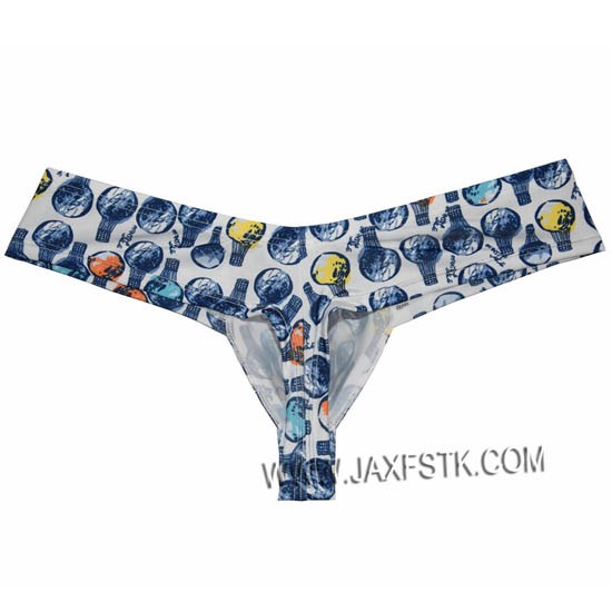 Men's Bulge Pouch Boxers Print Male Underwear Micro Boxers Bikini