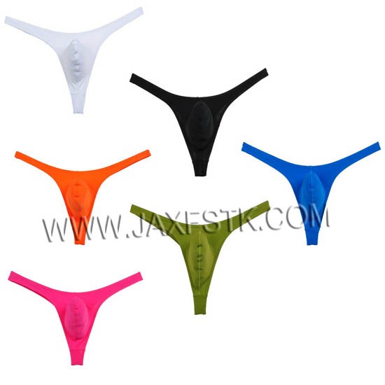 Protruding Pouch Smooth Ice Silk Sexy Bikini Men's Thongs Underwear ...