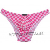 Colorful Checkered Men’s Soft Pouch Bikini Briefs Underwear Mini Briefs Pants MU215
