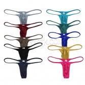 Male Pouch Tangas  Sexy Underwear Men's String Contoured Pouch Grape Smugglers Underwear Thong  TS712-10N