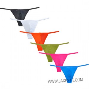 Men Sexy Hip T-back 4 Way Stretch Fabric Thong Underwear Micro Cut G-String