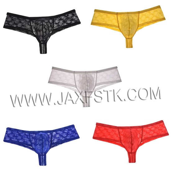 New Arrival Fashion Hexagon Print Sexy Bikini Men's Boxer Shorts Underwear Pouch Male Underpants Men Boxers Elastic Breathable