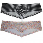 Men's Air Bubble Knitted Fabric Thong Boxers Underwear Soft & Elastic & Cheeky Briefs MU655