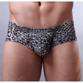 Men’s Soft Mini Boxer Bottoms Underwear Comfy Leopard Boxer Briefs MU924