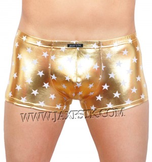 Men's Star brillant Faux Boxer Underwear Bulge Pouch Trunks Coupe Carrée Court Pantalon MU405
