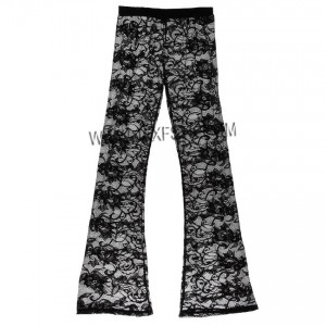 Super Sexy Femmes Pantalons Longs Robe Transparente Mince Leggings Lingerie Flare Jambe