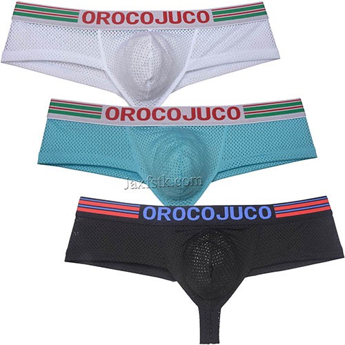 Men Sports Boxer Briefs Underwear Hipster Bikini Trunks Brazil Bikini Bottoms 1/2 Rear Coverage MU136