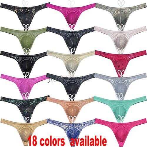 Men's Dazzle Swimwear Soft Swim Thong Drawstring Bathing Suit Sexy Sport Swimsuit Size M L XL MU292B 18 Colors for Choose