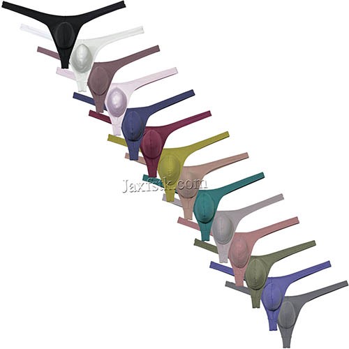 Men's Pouch Thong Underpants Soft Elastic Bikini Underwear Skin Feel T-back MU302B M L XL 14 Colors For Choose