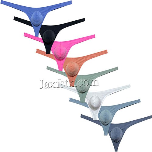 Men's Frosted Ice Silk T-back Underwear Male Sports Bikini Thong Soft Underpants MU3038 M L XL 8 Colors Available