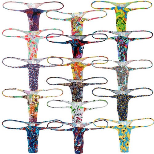 Fashion Men's G String Thong Micro Cut Diamond Back Underwear Slim Curved Tangas Pouch String Bodybuilding Physique Posing Thong  MU52-16S