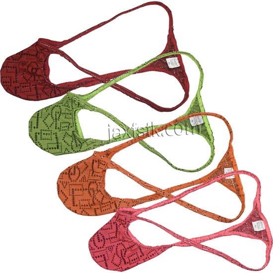 Sexy Men's Glass Yarn Bikini Thong Contour Pouch String Underwear G-String T-back Organdy Tangas MU612