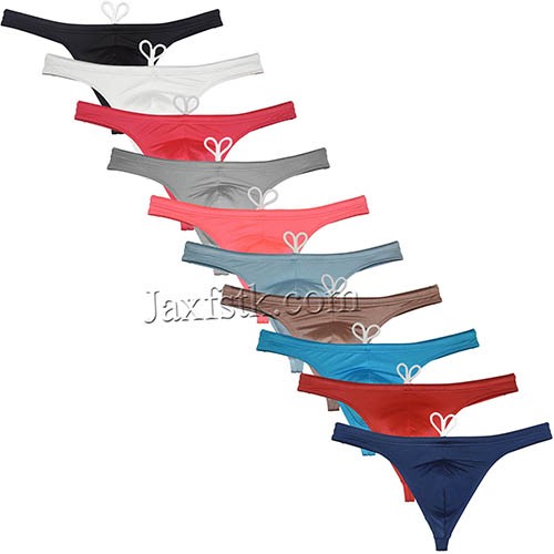Men's Shiny Swim Thong Smooth Swimsuit Board Surf Elastic Swimwear T-back Bottoms Shiny Fabric 10 Colors For Choose MU649