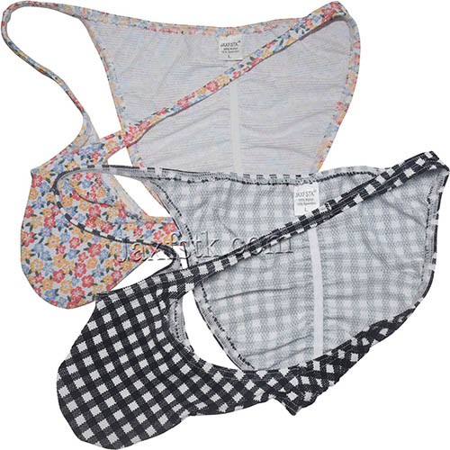 Men's Air Bubble Knitted Fabric Cheeky Briefs Underwear String Bikini Briefs MU654