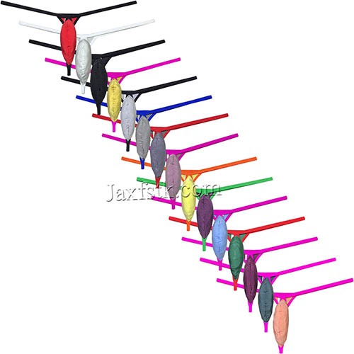 Men's Ice Silk Bikini Thong Underwear Ultra Thin G-string Micro Pouch Underpants MU685 M L XL 15 Colors For Choose
