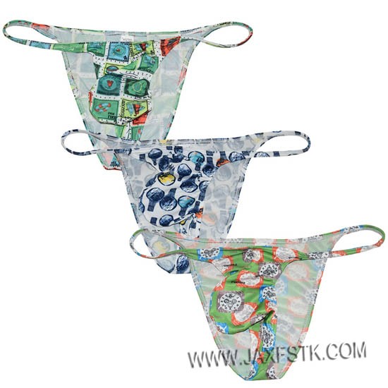 Male Briefs Men's Print Underwear Bulge Pouch Briefs Bikinis Mini Briefs