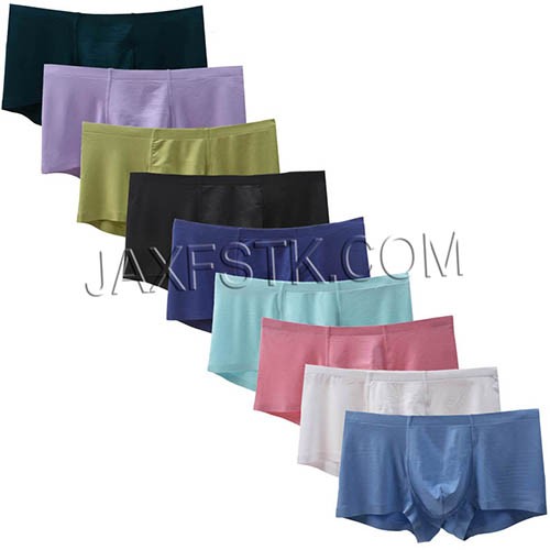 Men's Ultra Soft Comfy Breathable Modal Trunks Underwear Seamless Boxer Briefs BJ802