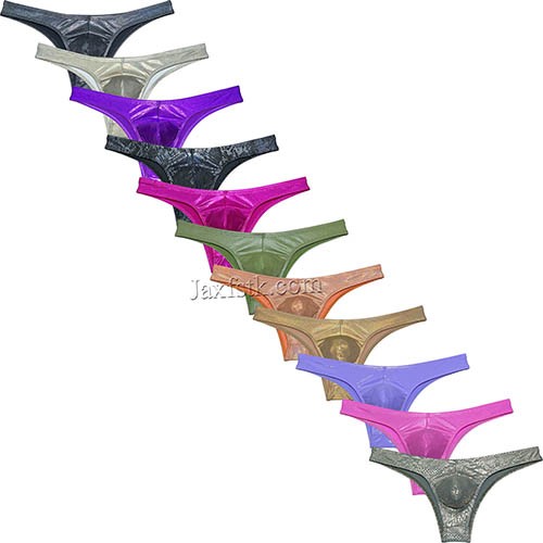 Men's Cheeky Briefs Underwear Gloss Bikini Briefs Low-rise 1/2 Hip Booty Panties Size M L XL 11 Colors For Choose MU91
