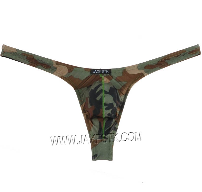 Sexy U-Brief Camouflage Men’s Bulge Pouch T-Back Underwear Thong Bikini MU331 M L XL
