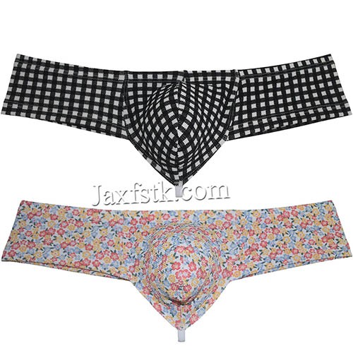 Men's Air Bubble Knitted Fabric Bikini Underwear Elastic Cheeky Boxers Thong Briefs
