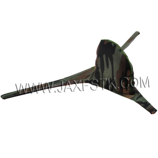 Sexy Men's Camouflage Thongs Mini Bikinis Elastic Underwear Pouch Thong Enhance Bulge T-back Male G-String