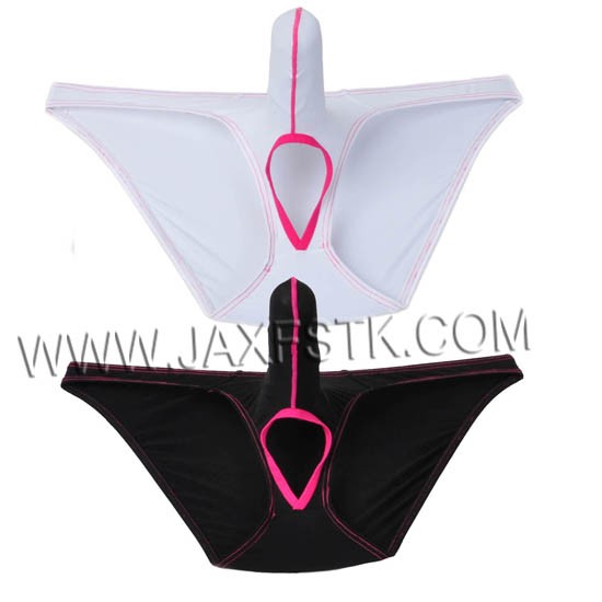Men Ultra-thin Soft Briefs Underwear Sheer Mesh Smooth Ice Silk Birefs Long Pouch With Balls Hole Bikinis Birefs