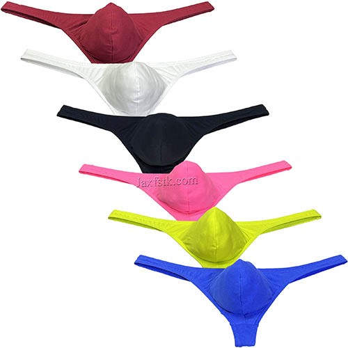Men's Cotton Bikini Thong Enhance Pouch Underwear Male Bulge Pouch G-String Tangas MU144 M L XL