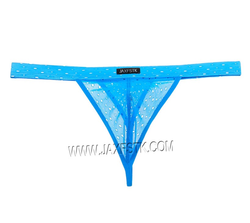 Sexy Men's Sheer Jacquard Lace Bikini Thong Underwear Mesh Belt Open Side T-Back